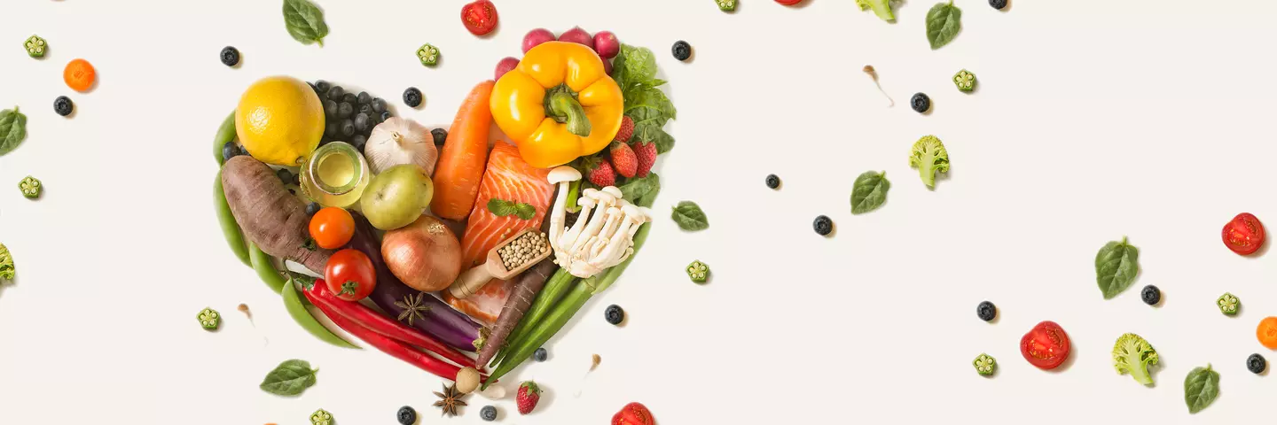 Gesundes Herz aus Obst und Gemüse
