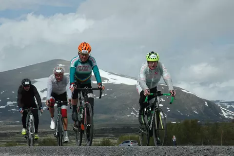 Radrennfahrer in Bergen