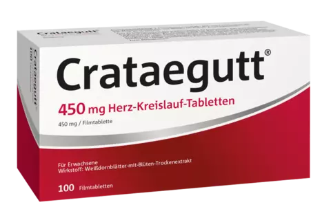 Packshot Crataegutt Tabletten 450mg 100 Stück