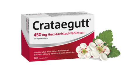 Crataegutt Packshot mit Weissdornblüte